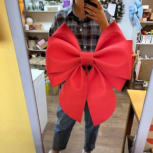 Large Red Door Bow | Car Bow | Front Door Decoration | Storefront Grand Opening Bow | Luxury Event Decor |  Outdoor Bow