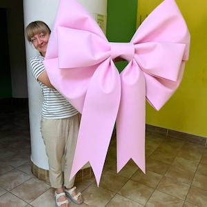 Large Pink Door Bow | Baby bow | Front Door Decoration | Storefront Grand Opening Bow | Luxury Event Decor |  Outdoor Bow |