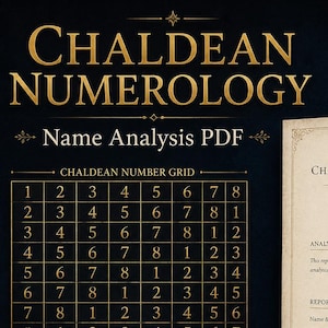 Chaldean Numerology Name Report PDF, Personalized Name Number Analysis