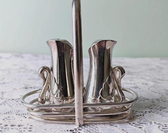 Vintage Silver-Plated Swan Salt & Pepper Shaker Set | Elegant Table Decor
