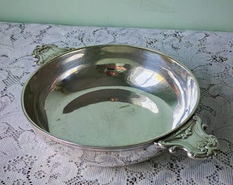 Vintage Christofle Silverplate Serving Bowl | French Ornate Handles Butter Dish