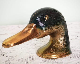 Vintage Ducky Paris Brass Mallard Duck Bottle Opener | Mid-Century French Bar Accessory