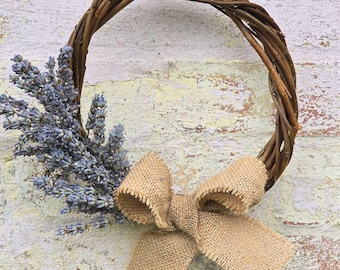 British Grown Dried Lavender Wreath