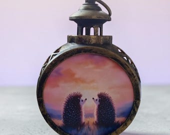 Hedgehogs LED  Lantern Large.