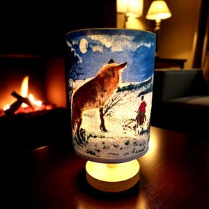 Outfoxed Fox art Table Lamp