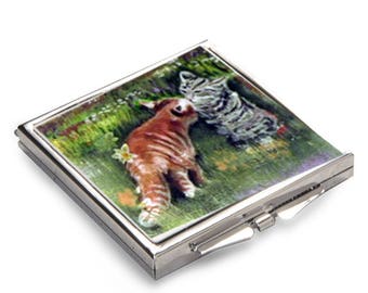 Kissing Cats Compact mirror