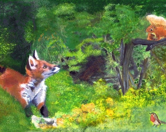 The Stainburn Fox -  Original print by  Dave smith