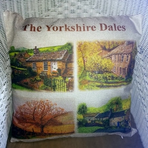Yorkshire Dales landscape Cushion Cover Canvas feel