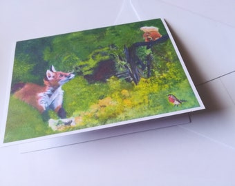 The Stainburn Fox -  Greeting card