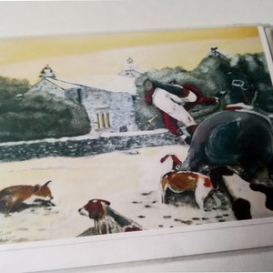 Jäger und Gejagte - Gruß-Karte-Original Acryl-Gemälde von Dave Smith