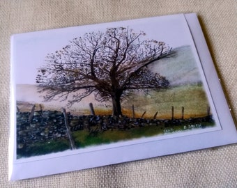 Tree of Life at Stalling Busk - Greeting card from  painting by Dave Smith