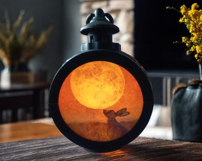 Harvest Moon Hare Vintage Lantern
