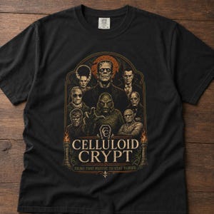 Classic Monsters Shirt, Vintage Horror Movie Comfort Colors Tee, Universal Monster Graphic, Spooky Season Halloween Gift, Goth Clothing