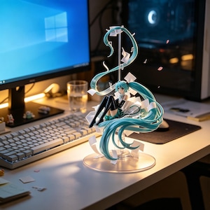 Hatsune Miku Figure 35CM, Vocaloid Anime PVC Statue, Large Collectible Display Model, Japanese Anime Decor, Fan Gift