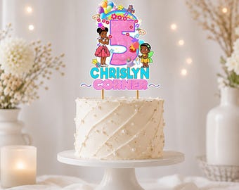 Corner Birthday Cake Topper | Personalized Party Decor - Digital Download -