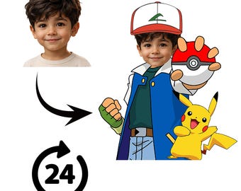 Aangepaste Pikachu-cupcaketopper | Gepersonaliseerde feestdecoratie - digitale download -