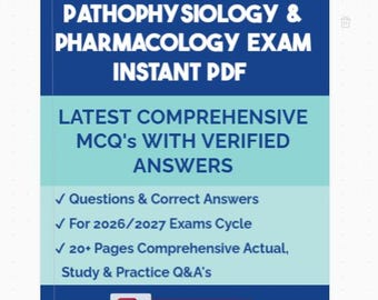 New 2026/2027 APEA 3P Pathophysiology & Pharmacology Exam | Instant Download