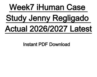 Estudio de caso de iHuman de la semana 7: Jenny Regligado (Actual 2026/2027)
