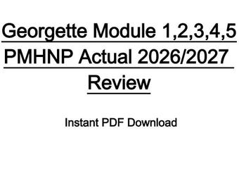 NOVO Georgette Módulo 1, 2, 3, 4, 5 PMHNP Revisão Atual 2026/2027 | Download Imediato em PDF