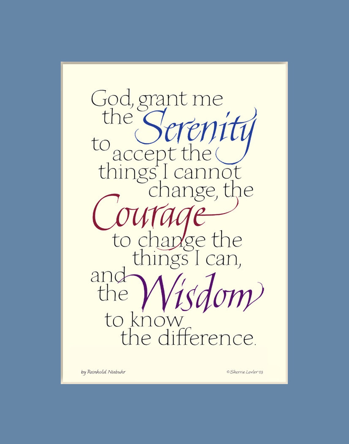 Printable Full Serenity Prayer