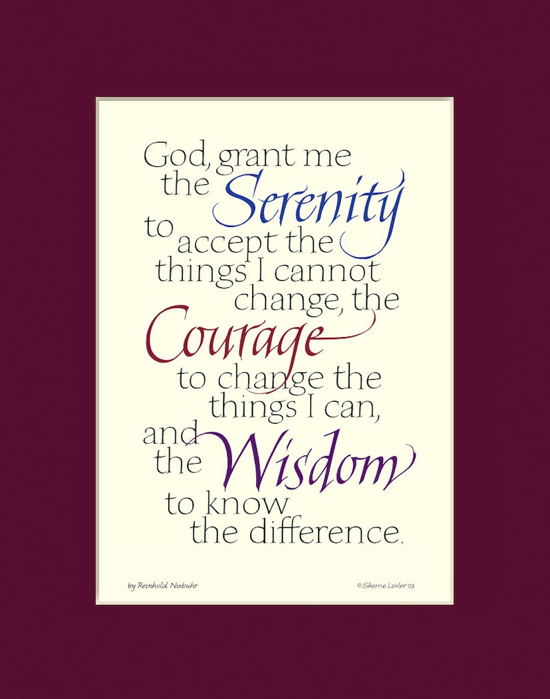 Serenity Prayer, 8x10\ image regarding Free Printable Serenity Prayer named Serenity Prayer, 8x10\