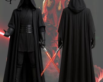 Darth Maul Inspired Sith Cosplay Costume: Wool Robe Outfit Set