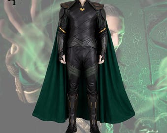 Loki Costume | Green Cape Armor Suit | Marvel Cosplay for Men