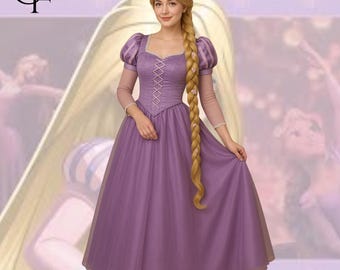 ラプンツェルのコスチューム（女性用）｜塔の上のラプンツェルのプリンセスドレス、ディズニーコスプレ