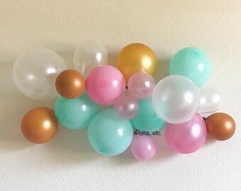 Balloon arch kit DIY, unicorn, mermaid / pink / white/  mint / confetti balloons/ balloon kit/ balloon garland/