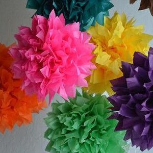 Tessuto Carta Pom Pom 8 - i vostri colori tissue paper poms // diy // decorazione di nozze // baby doccia // decorazione della festa
