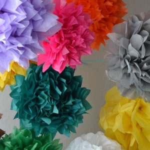 Pom Poms 25 -Scegli COLORI pom di carta velina // diy // decorazione di nozze // baby shower // decorazione per feste