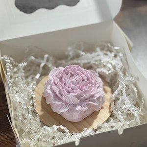 Handcrafted Peony Aroma Stone, Flame-Free Flower Diffuser, Scented Ornament, New Home Gift