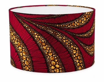 Paralume unico con design africano in cera