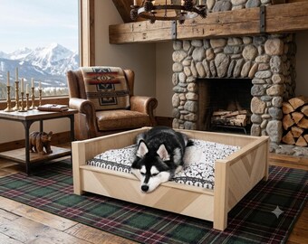DIY Wooden Dog Bed Plans, DIY Chevron Pet Bed, Wooden, Minimalist Wooden Dog Bed Digital Plan, Modern Pet Furniture Design, Digital Download