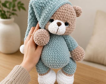Teddy Bear Crochet Pattern PDF | Amigurumi Bear Plush Toy | Easy Cute Stuffed Animal DIY | Beginner Friendly Crochet Pattern