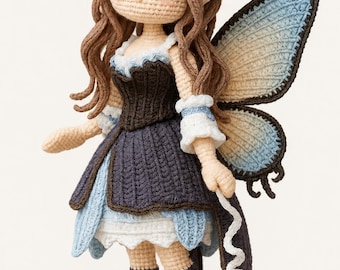 Elera Butterfly Crochet Pattern Amigurumi Doll PDF, Fairy Girl Crochet Pattern, Cute Plush Toy Pattern, DIY Handmade Gift, Digital Download