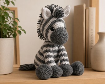 Zebra Crochet Pattern PDF Amigurumi | Safari Animal Plush Pattern | Cute Zebra Toy DIY | Instant Download Crochet Tutorial