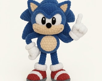 Sonic Inspired Crochet Pattern PDF | Blue Hedgehog Amigurumi Tutorial | Instant Download | Beginner Friendly Plush Toy Pattern