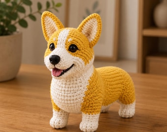 Corgi Dog Crochet Pattern PDF | Amigurumi Puppy Tutorial | Beginner Friendly Stuffed Animal | Instant Download