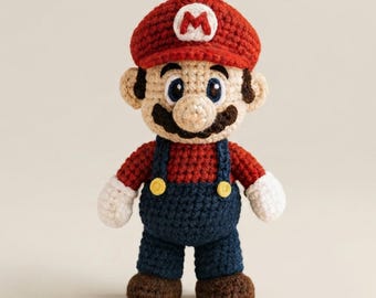 Mario Crochet Pattern PDF | Amigurumi Plumber Doll Pattern | Video Game Character Crochet Tutorial | DIY Plush Toy | Instant Download