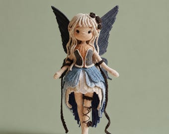 Luna Fairy Doll Crochet Pattern, Amigurumi Butterfly Fairy PDF, Easy DIY Plush Doll Tutorial, Cute Magical Gift Idea, Beginner Friendly