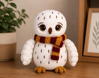 Snowy Owl Crochet Pattern PDF, Amigurumi Owl Plush Pattern, Cute Owl Toy DIY, Beginner Friendly Crochet Animal, Instant Download