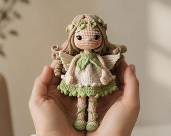 Fairy Girl Lila Crochet Pattern PDF, Amigurumi Doll Pattern, Cute Fairy Plush Tutorial, English Crochet Pattern, DIY Handmade Gift