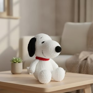 Snoopy Inspired Crochet Pattern PDF, Amigurumi Dog Pattern, Cute Puppy Plush Toy DIY, Beginner Friendly Crochet Pattern