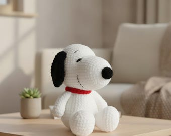 Snoopy Inspired Crochet Pattern PDF, Amigurumi Dog Pattern, Cute Puppy Plush Toy DIY, Beginner Friendly Crochet Pattern