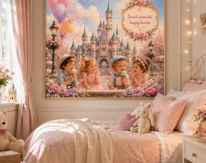 Fairy Castle Wall Art | Magical Nursery Print