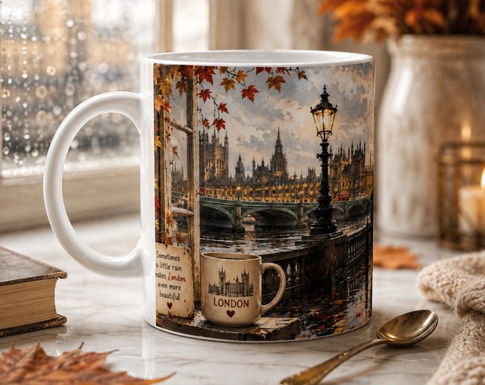 Rainy London Mug | London Travel Gift