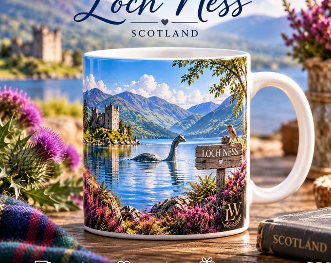 Loch Ness Scotland Mug – Nessie Highland Panoramic Art