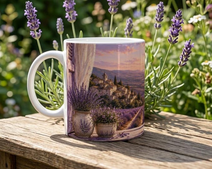Ceramic Provence Lavender Mug 11 oz