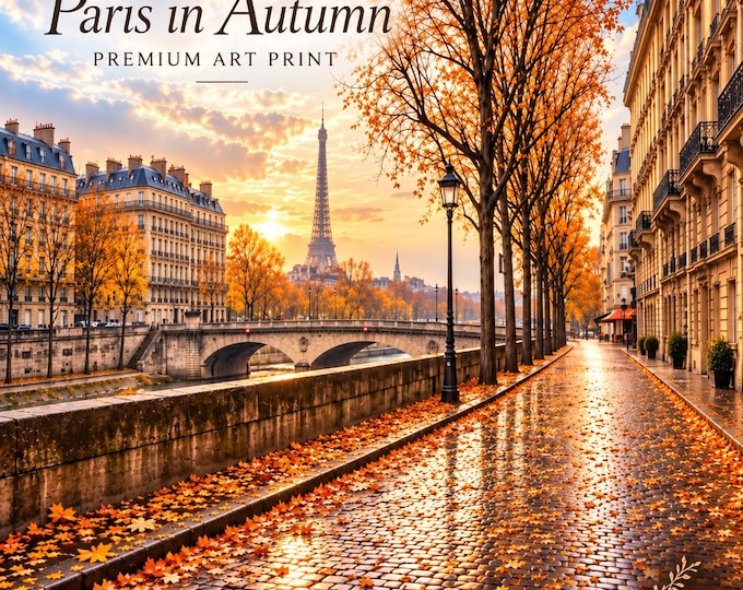 Golden Autumn day in Paris Wall Art